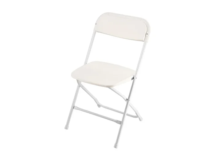 Sillas Plegables Portátiles SucceBuy, Lote de 6, Silla de Comedor de Plástico con Estructura de Metal, para Interior y Exterior, Hogar, Jardín, Blanco