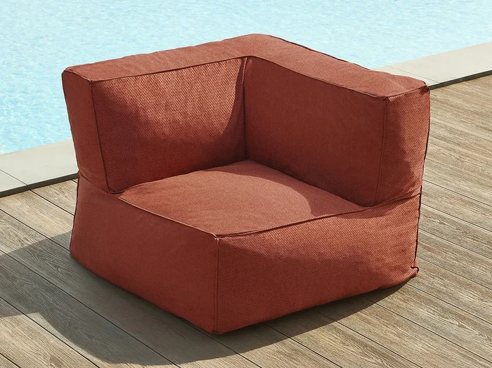 Sillón esquinero de jardín de tela – Terracota – NOUMARA de MYLIA