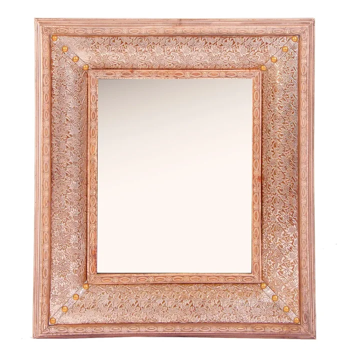 Silver vi Espejo, de Madera Dm, en color Marrón/Plata, de 81x7x95cm – Lastdeco