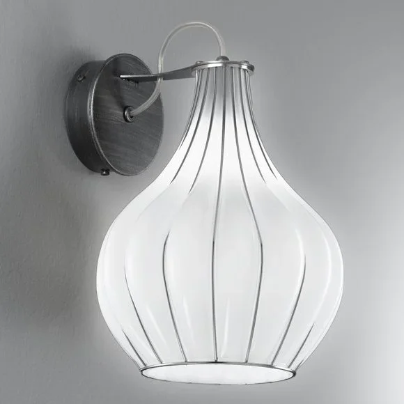 SIRU – Aplique AURIGA 1xG9/30W/230V cromo mate/blanco vidrio veneciano