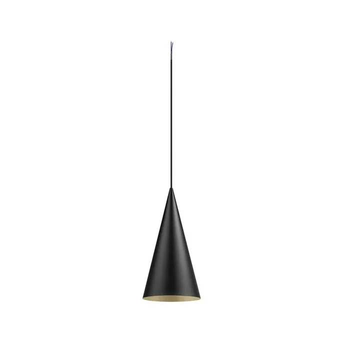 SLV Lámpara colgante Magico, Ø 21 cm, negro/dorado, metal