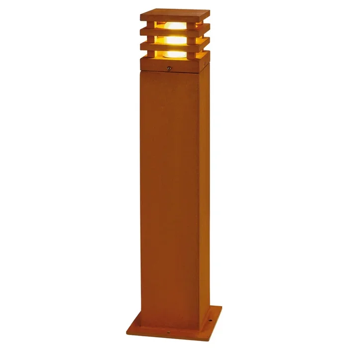 SLV Rusty cuadrado bolardo luminoso LED marrón óxido