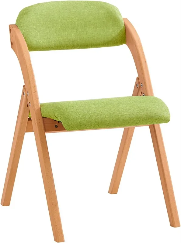 SoBuy Silla Plegable de Madera con Asiento y Respaldo Acolchados 47x57x79cm FST92-GR