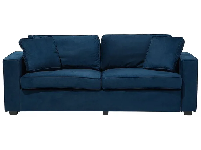 Sofá 3 plazas FALUN Terciopelo Azul marino