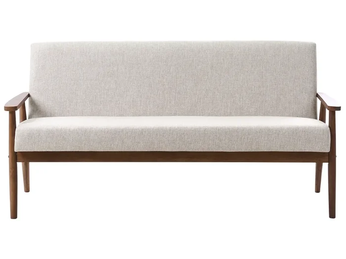 Sofa 3 Seater ESRUM Fabric Dark Brown/ Grey