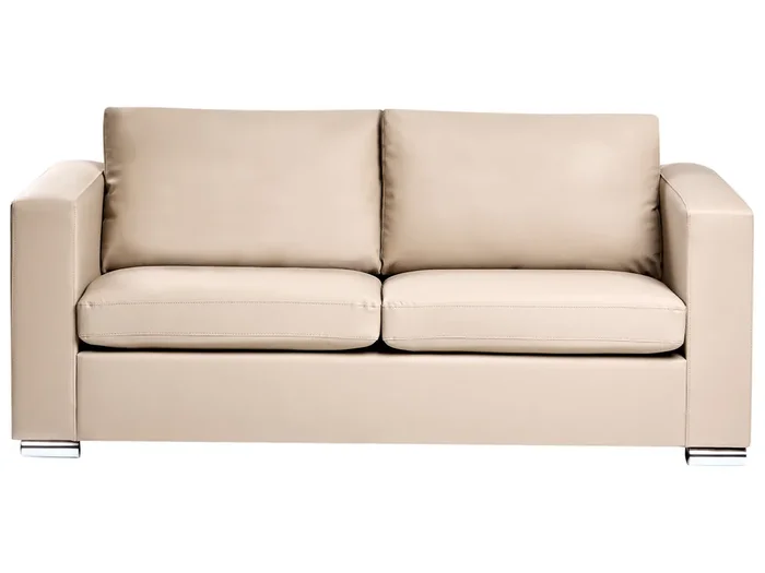 Sofa 3 Seater HELSINKI Leather Beige