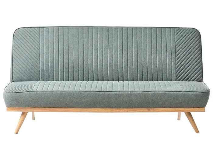 Sofa Bed 2 Seater KALFAFEL Fabric Green