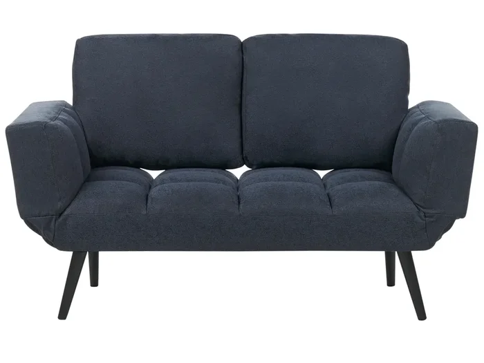 Sofá cama 2 plazas BREKKE Tela Azul oscuro