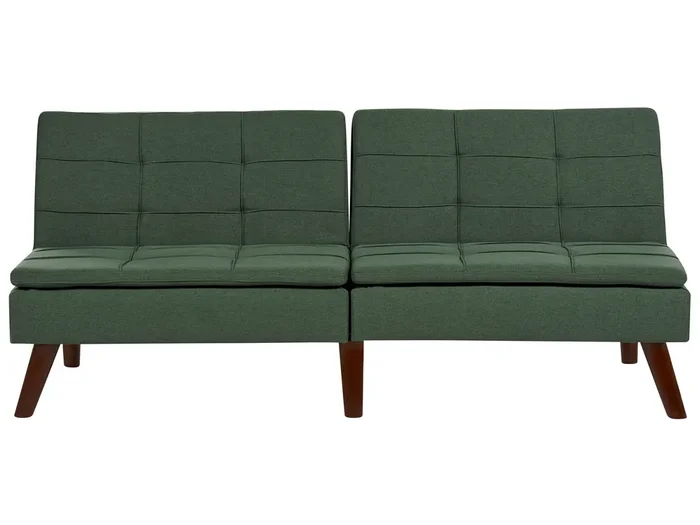 Sofá cama 3 plazas RONNE Tela Verde oscuro