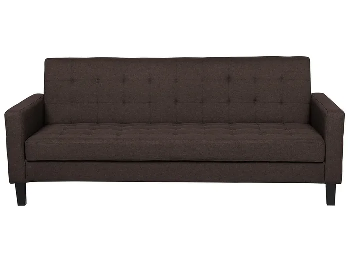 Sofá cama 3 plazas VEHKOO Tela Marrón oscuro