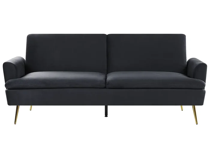 Sofá cama 3 plazas VETTRE Terciopelo Negro