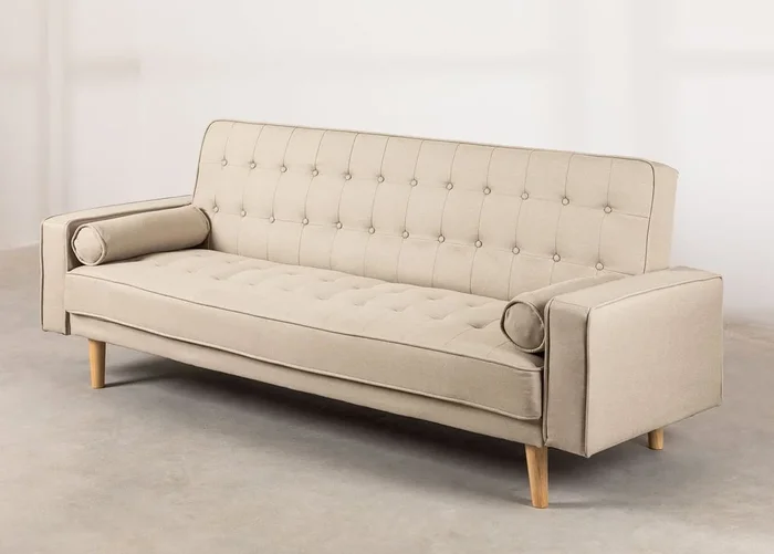 Sofá Cama de 3 Plazas Brion Beige Crema – SKLUM