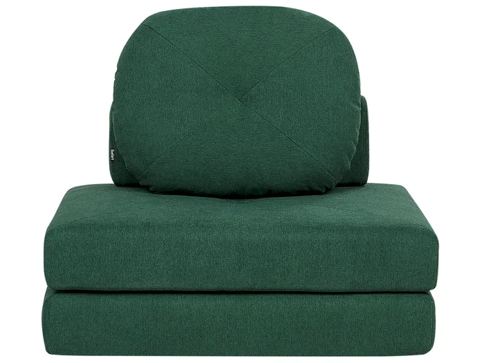 Sofá cama individual OLDEN Tela Verde oscuro