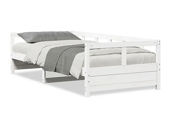 Sofá cama madera maciza de pino blanco 90×200 cm