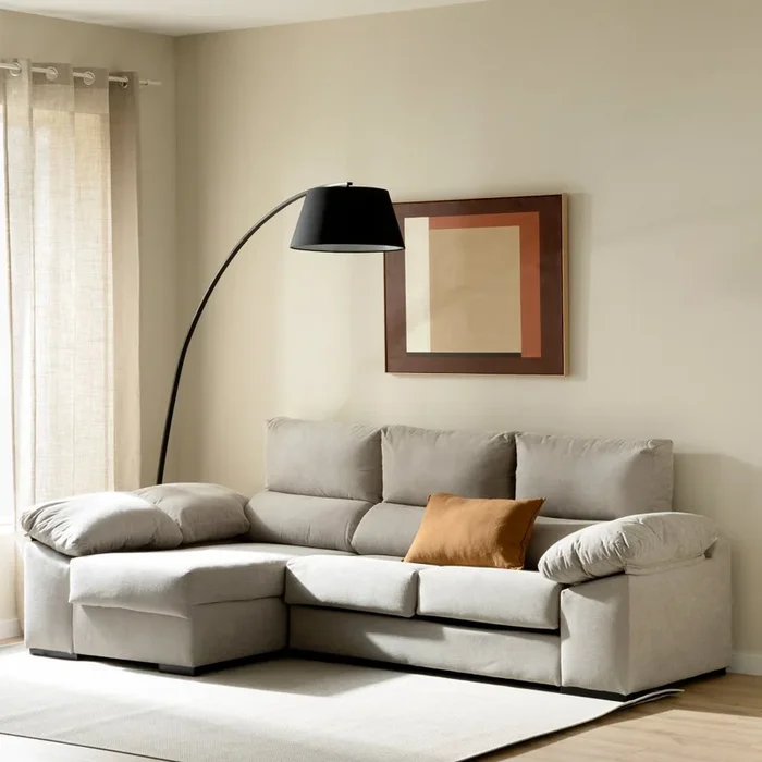 Sofá con arcón chaise izquierda Soho Gris – Kenay Home
