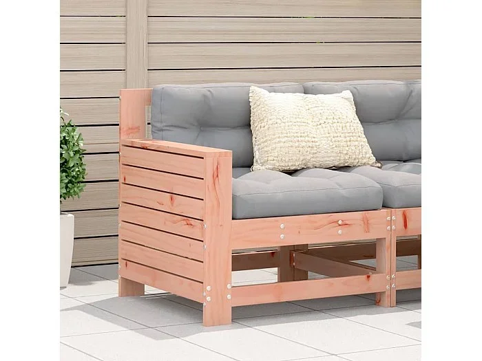 Sofá de jardín con reposabrazos madera Douglas 69x62x70,5 cm ES362039