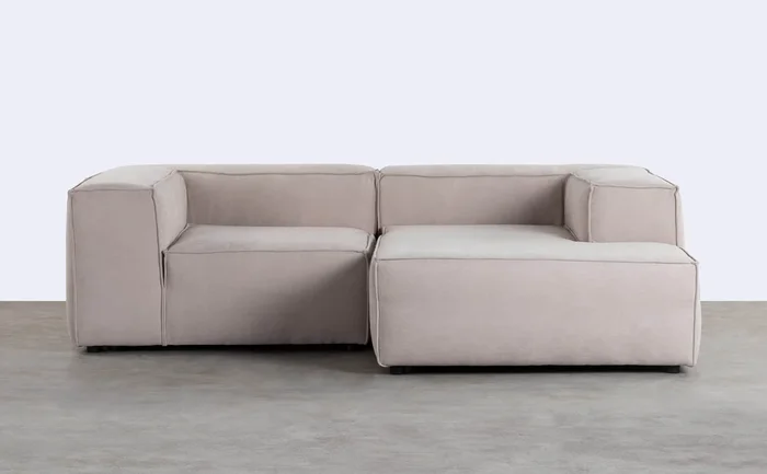 Sofá Modular Chaise Longue con Sillón Esquinero de Tela Jordan XL Beige – The Masie