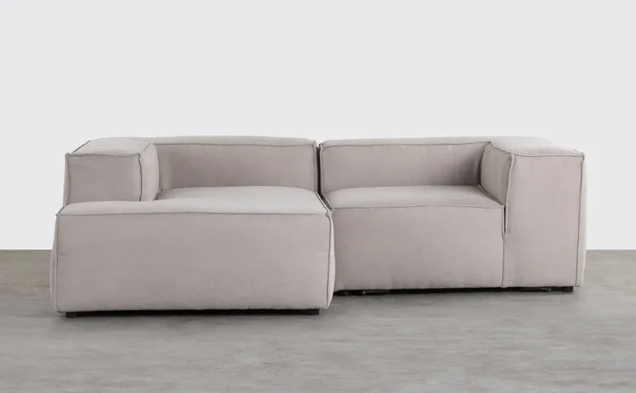 Sofá Modular Chaise Longue con Sillón Esquinero de Tela Jordan XL Beige – The Masie