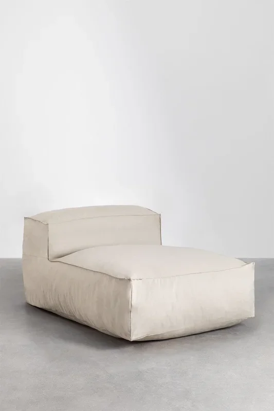 Sofá Modular Chaise Longue de 2 piezas Dojans Beige Semoline – SKLUM