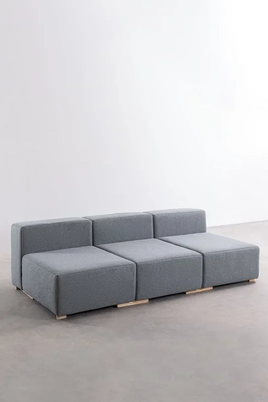 Sofá Modular de 3 Piezas Robert Gris – SKLUM