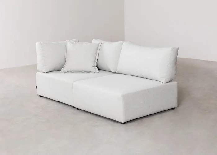 Sofá Modular Esquinero de 2 Piezas Kata Beige Crema – SKLUM
