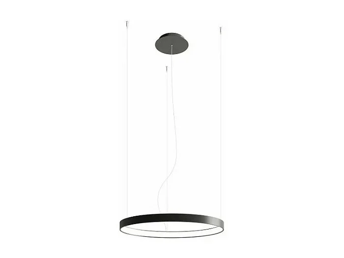 Sollux Lighting Rio Lámpara colgante de techo con anillo LED integrado, negro, 3000 K, 3870 lm