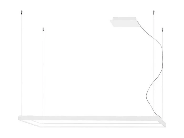 Sollux Lighting Tuula Luz de techo colgante rectangular LED integrada, blanca, 4000K, 8096lm