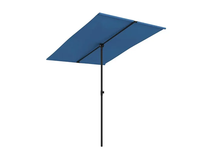 Sombrilla de jardín con palo de aluminio azul azure 2×1,5 m