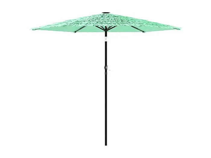 Sombrilla de jardín con poste de acero verde 223x223x213 cm