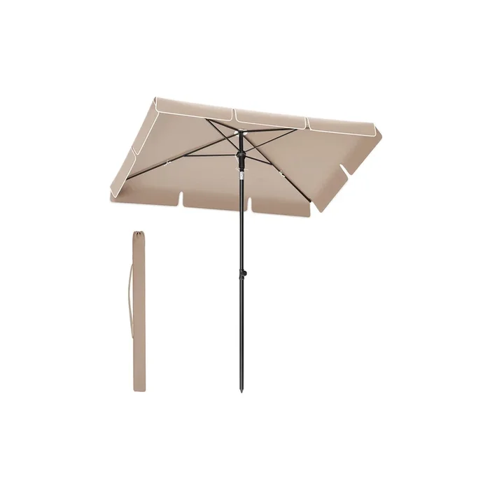 Sombrilla de Terraza 230 x 150 cm Inclinación Altura Ajustable Topo-SONGMICS