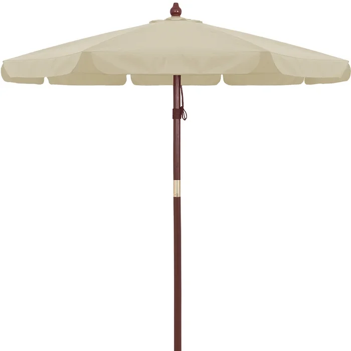 Sombrilla madera Ø330cm protección UV50+ Amarillo