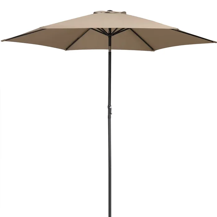Sombrilla terraza aluminio topo 300cm diámetro UV 80+