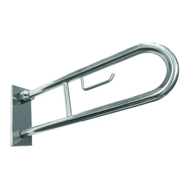 Soporte con fijación 10×25 cm acero inoxidable/plateado