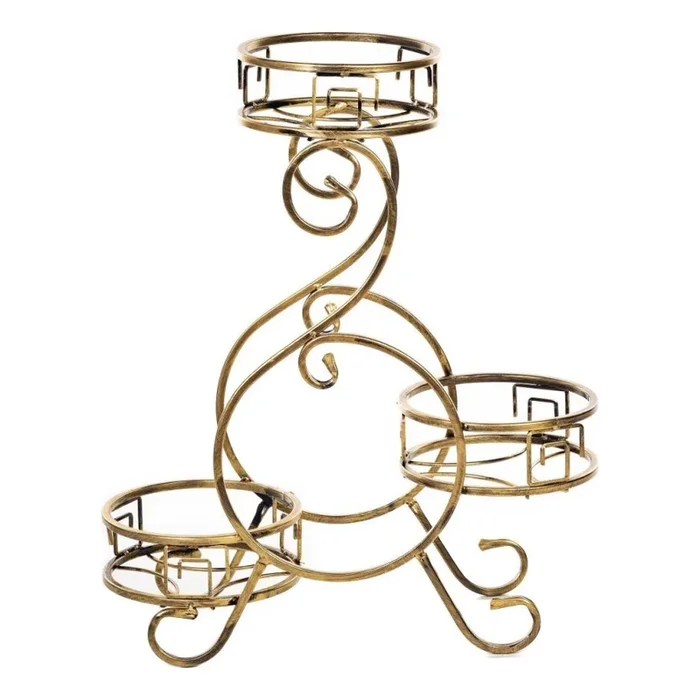 Soporte para flores 64×60 cm dorado