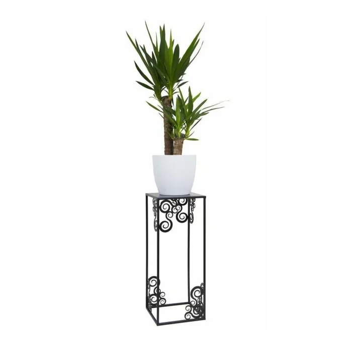 Soporte para plantas 60×24 cm negro