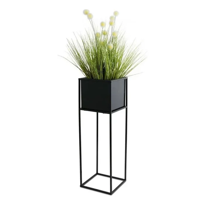 Soporte para plantas 70×24 cm negro