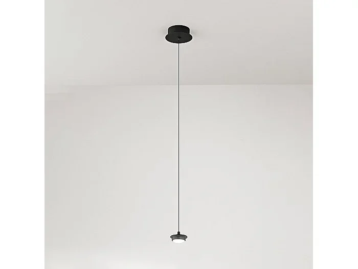 Sospensione Contemporanea Hunter Metallo Nero Led Integrato 5W