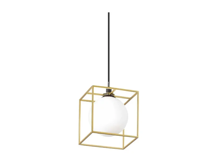 Sospensione Contemporanea Lingotto Metallo Ottone 1 Luce G9 3W 3000K Luce Calda