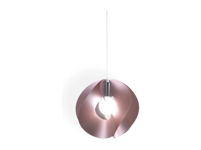 Sospensione Moderna Atom Polilux ® Pink Metal E Metallo Cromo 1 Luce E27