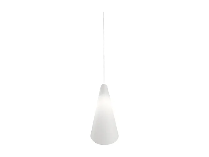 Sospensione Moderna Calle Polilux ® Bianco E Metallo Cromo 1 Luce E27