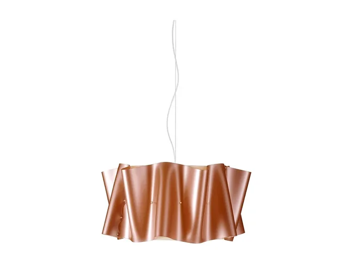 Sospensione Moderna Folio Polilux ® Rame E Metallo Cromo 1 Luce E27 D50Cm