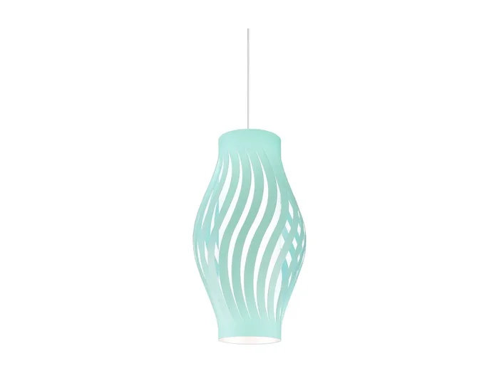 Sospensione Moderna Helios Polilux ® Verde Pastello 1 Luce E27 H61Cm