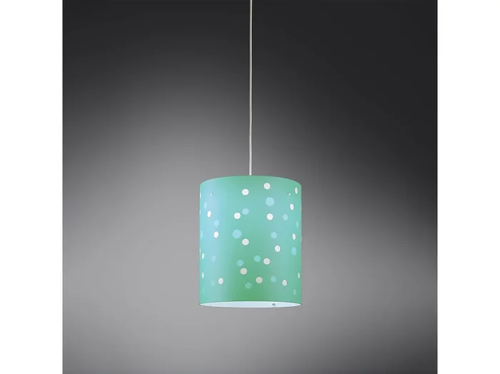 Sospensione Moderna Pois Polilux ® Verde Pastello 1 Luce E27 D27Cm