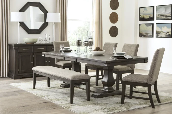 Southlake Wire Brushed Rustic Brown Dining Set