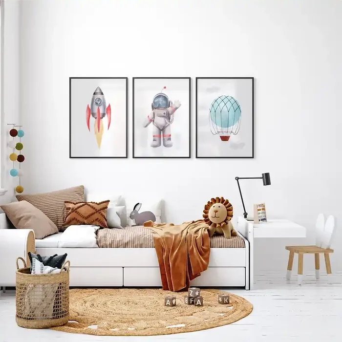 Space travel – Inspiración para una habitación infantil
