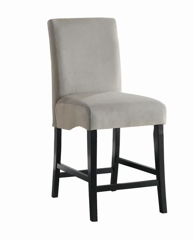 Stanton Black/Gray Upholstered Counter Height Chairs, Set of 2