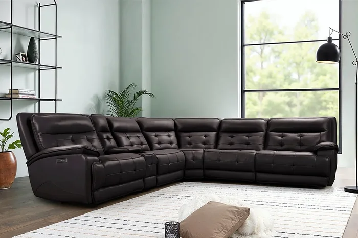 Starlight Brown (Power/Adj Head) 6-Piece Power Reclining Sectional