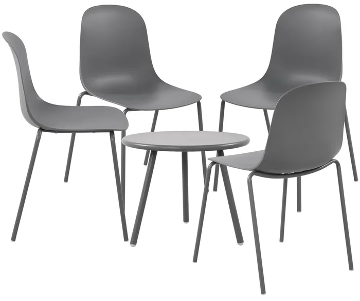 Suite de 4 plazas Mindin Plástico Gris oscuro 166X166X85 cm