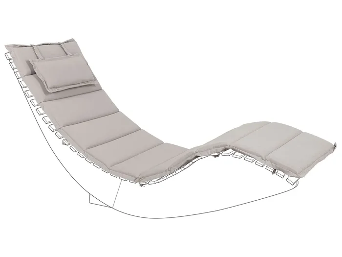 Sun Lounger Pad Cushion BRESCIA Taupe