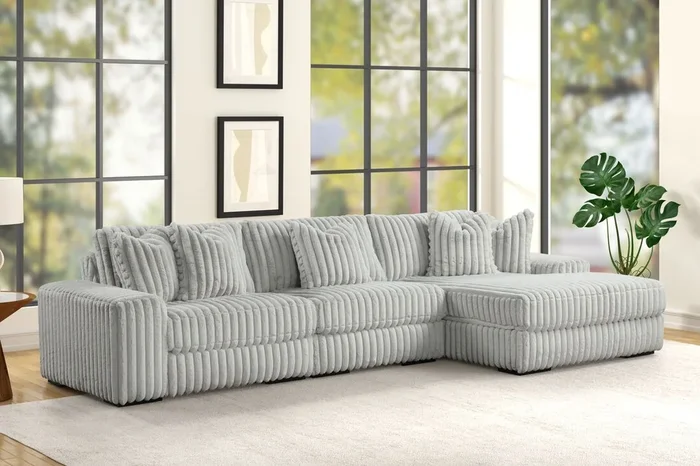 Sunday Gray 3-Piece Right Arm Facing (RAF) Sectional